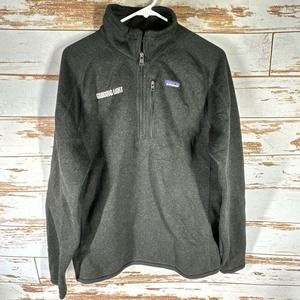 Patagonia Men's Better Sweater Size Medium M Quarter 1/4 Zip Fleece Black